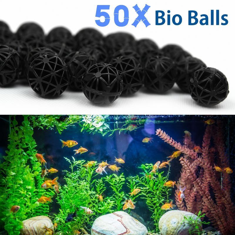 Aquarium Planted Tank Fertilizer - 50Pcs 16mm Aquarium Bio Filter Balls
