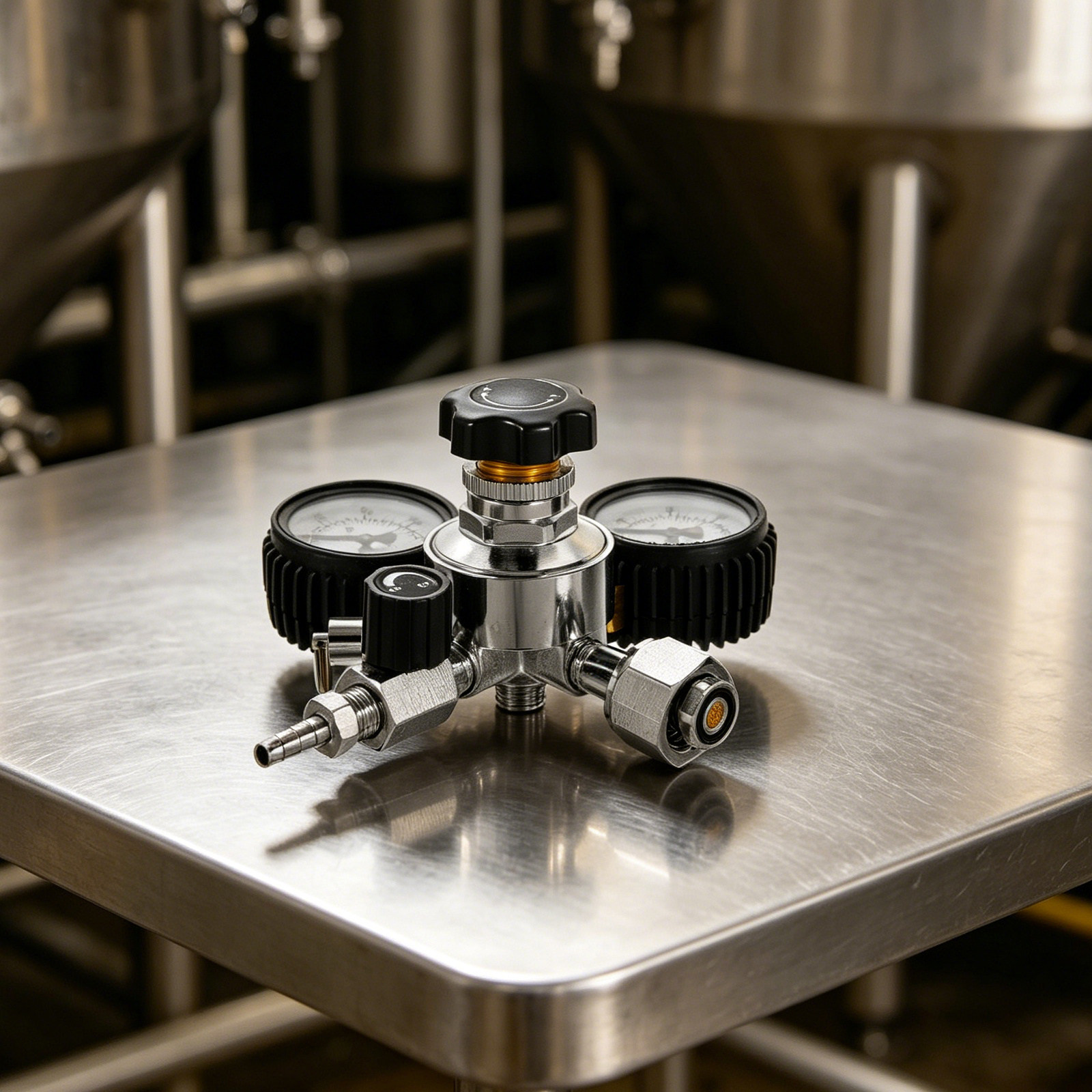 Co2 Regulator Dual Stage - 1Set Brewing Equipment Beer Keg Co2