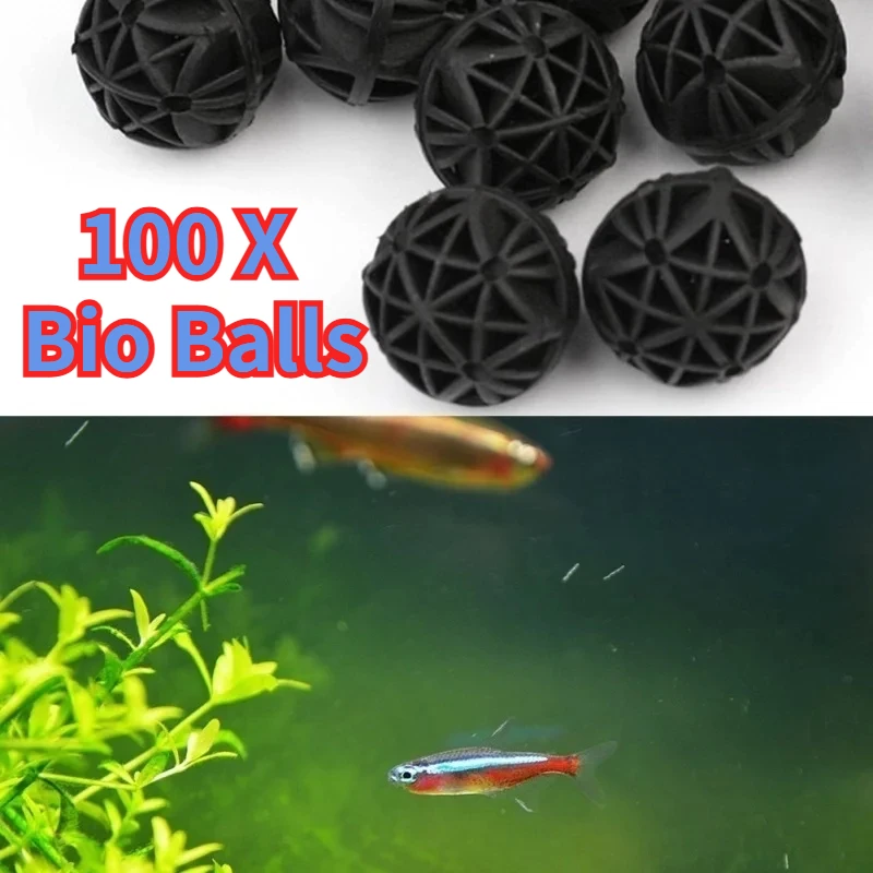 Aquarium Planted Tank Fertilizer - 50/100Pcs Home Aquarium Pond Bio Balls
