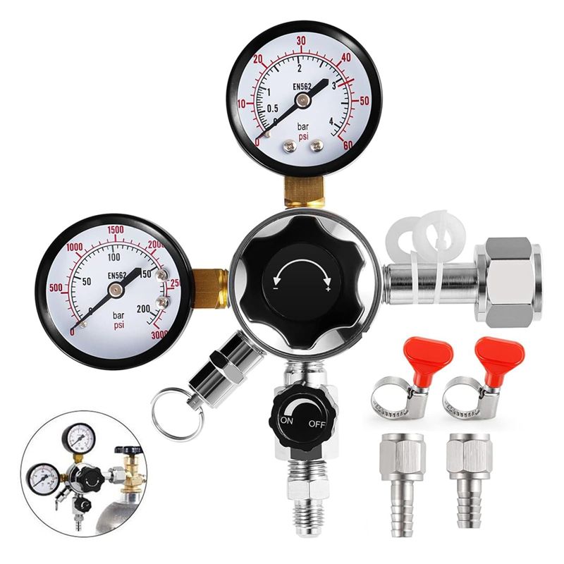 Co2 Regulator Dual Stage - A02M-CGA-320 Keg Regulator,Dual Stage Gauge Co2