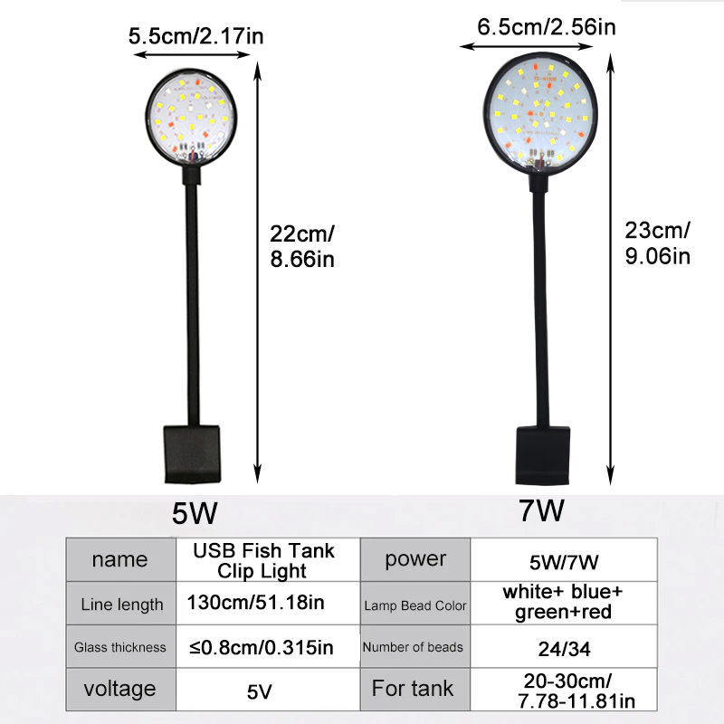 USB Aquarium LED Lamp Fish Tan - đánh giá và giá Aquarium Planted Tank Fertilizer