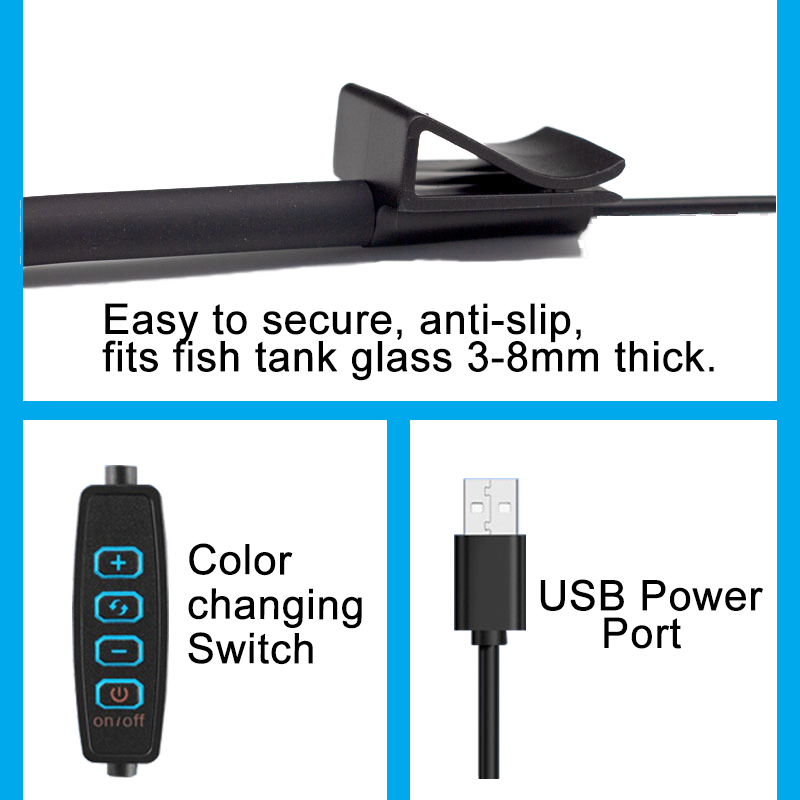 USB Aquarium LED Lamp Fish Tan - đánh giá và giá Aquarium Planted Tank Fertilizer