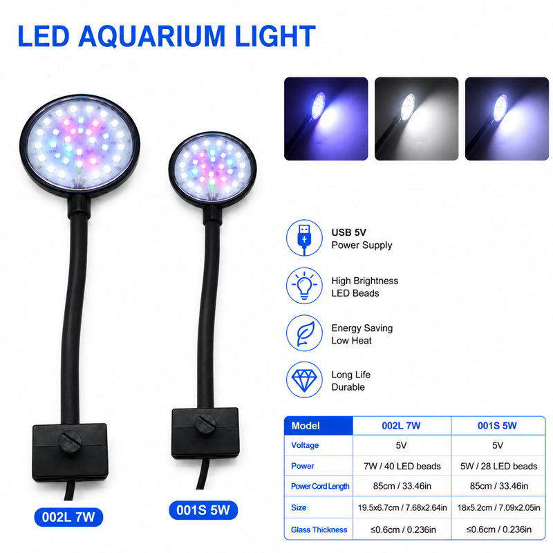 USB Aquarium LED Lamp Fish Tan - đánh giá và giá Aquarium Planted Tank Fertilizer