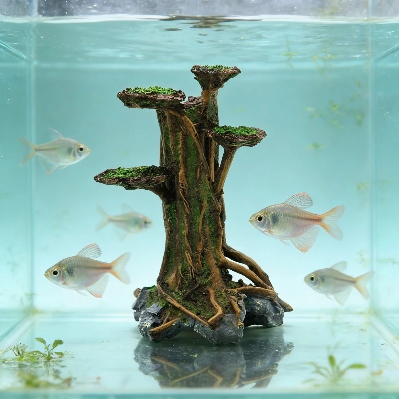 Artificial Moss Tree Driftwood - đánh giá và giá Aquarium Planted Wood