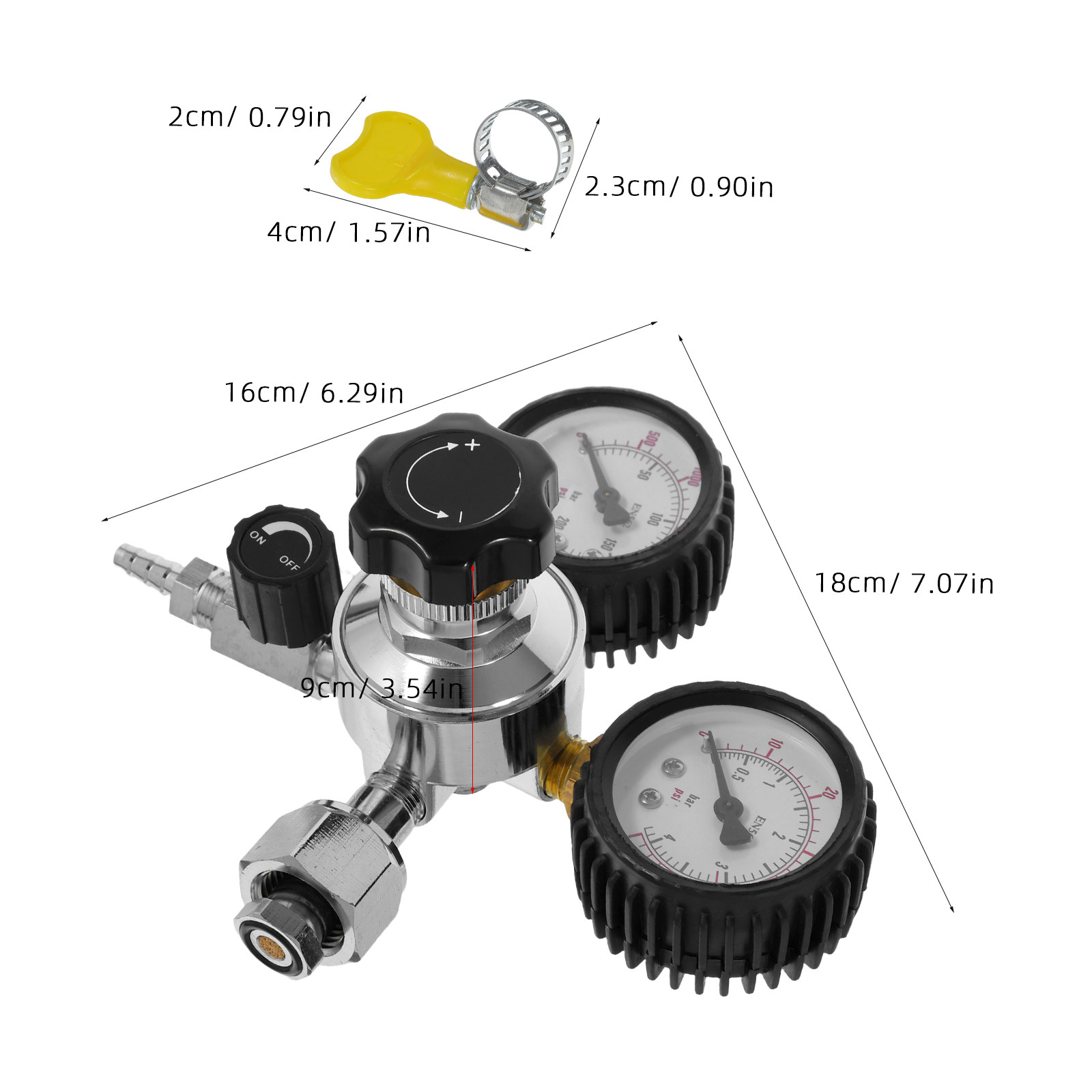 1Set Brewing Equipment Beer Ke - đánh giá và giá Co2 Regulator Dual Stage