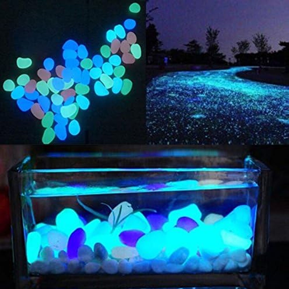 Fish Tank Rocks Glow Blue Pebb - đánh giá và giá Aquarium Plant Growth