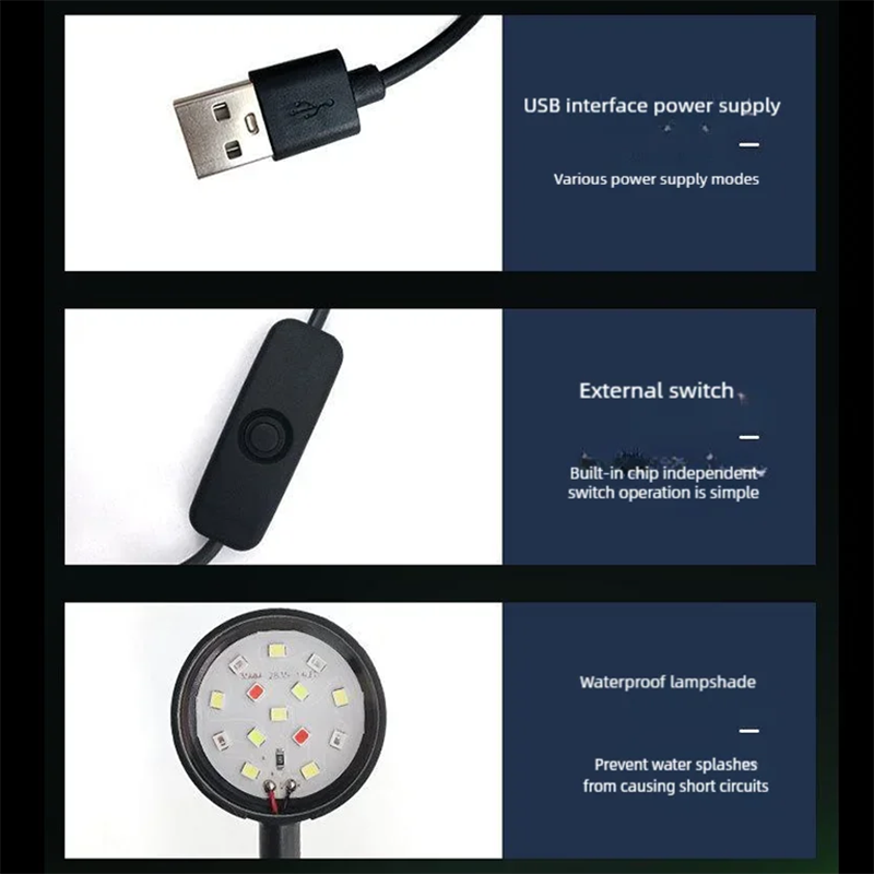USB LED Fish Tank Clip Lamp Hi - đánh giá và giá Aquarium Plant Growth