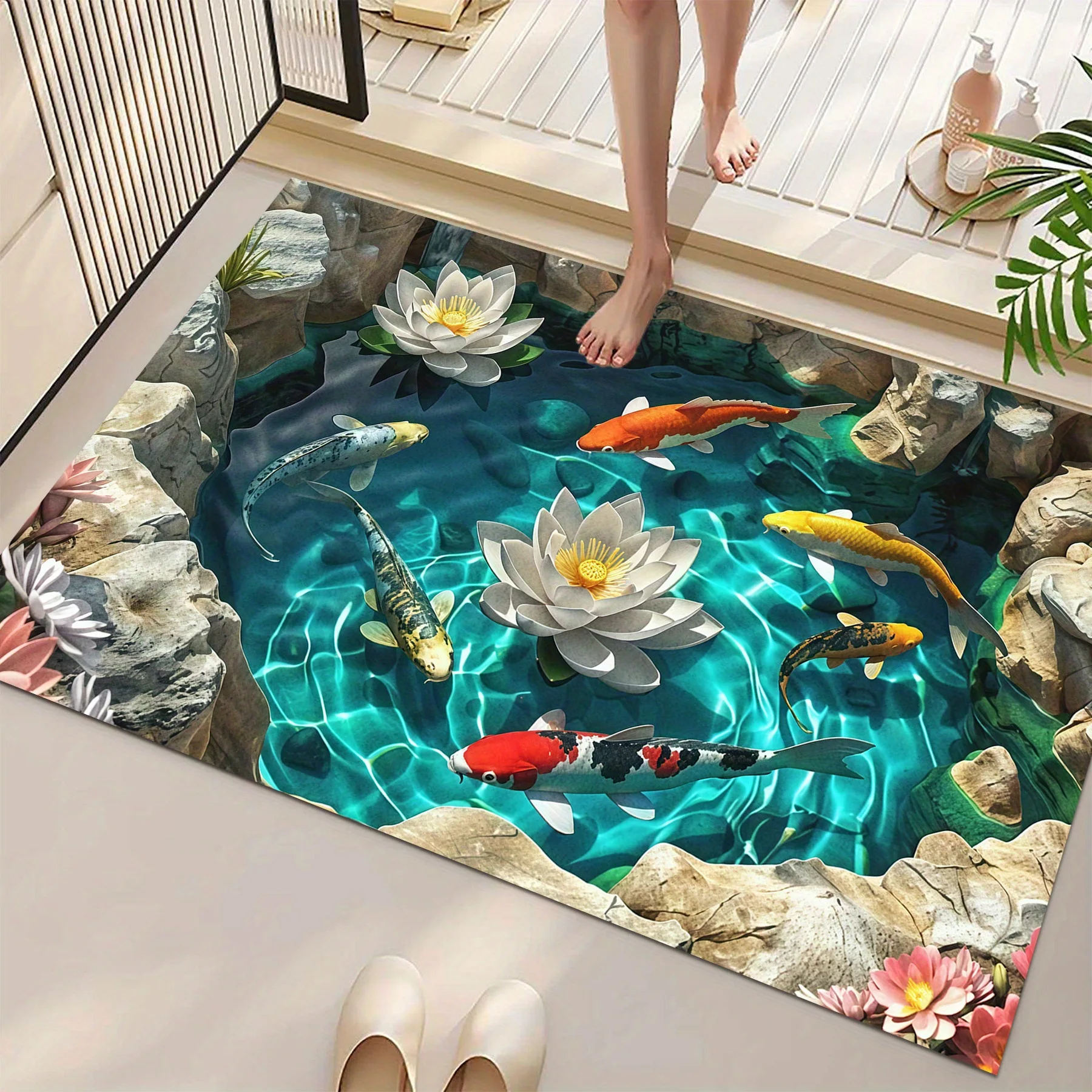 2D Koi Fish & Lotus Flower Bat - đánh giá và giá Planted Aquarium Carpet Plant